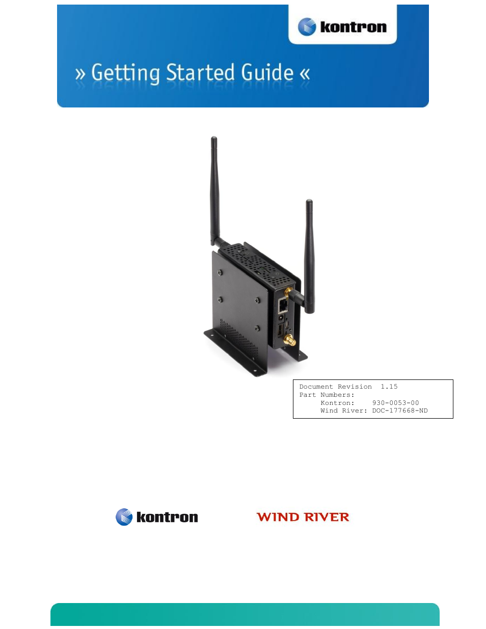 Kontron M2M Smart Services Developer Kit Wind River Intelligent Device Platform User Manual | 31 pages