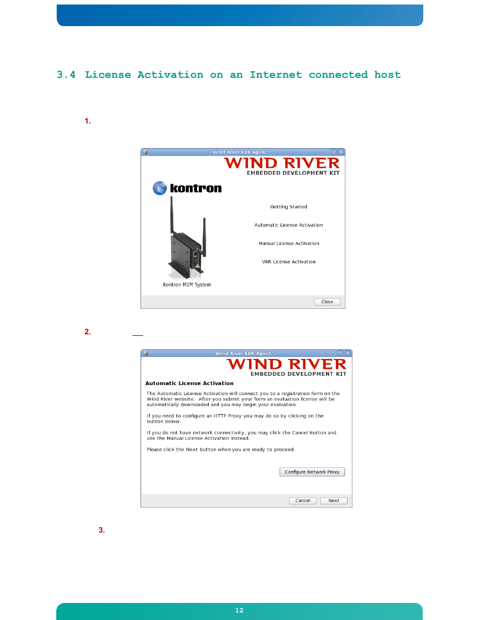 4 license activation on an internet connected host | Kontron M2M Smart Services Developer Kit Wind River Intelligent Device Platform User Manual | Page 12 / 31