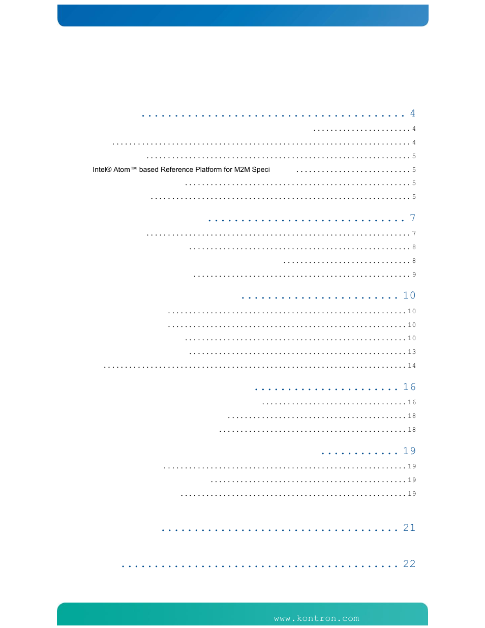 Kontron M2M Smart Services Developer Kit Wind River Intelligent Device Platform User Manual | Page 2 / 31