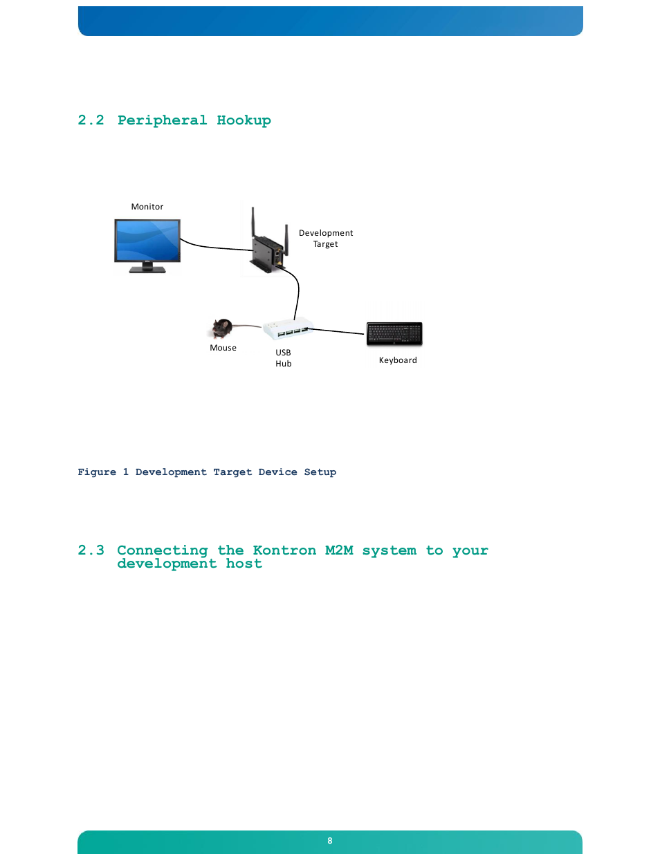 2 peripheral hookup | Kontron M2M Smart Services Developer Kit Wind River Intelligent Device Platform User Manual | Page 8 / 31