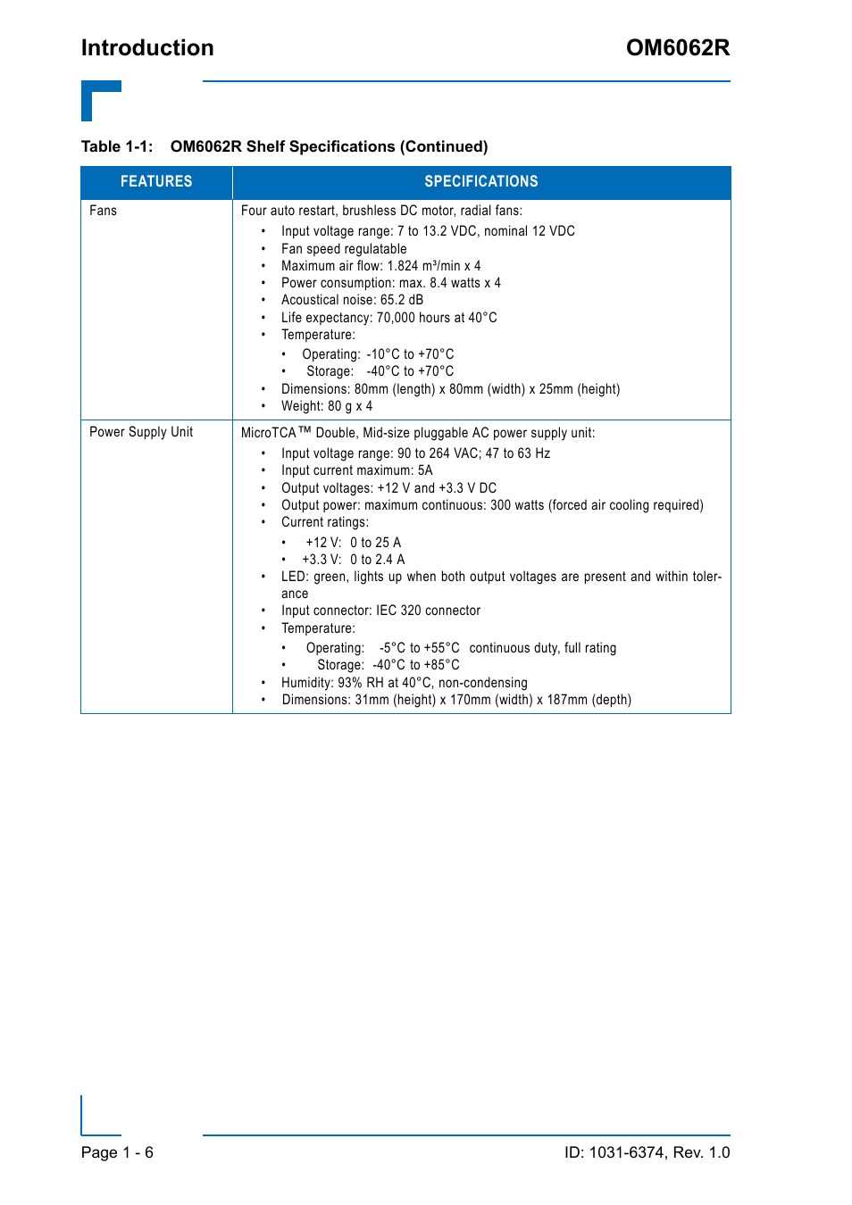Introduction om6062r | Kontron OM6062 User Manual | Page 20 / 46