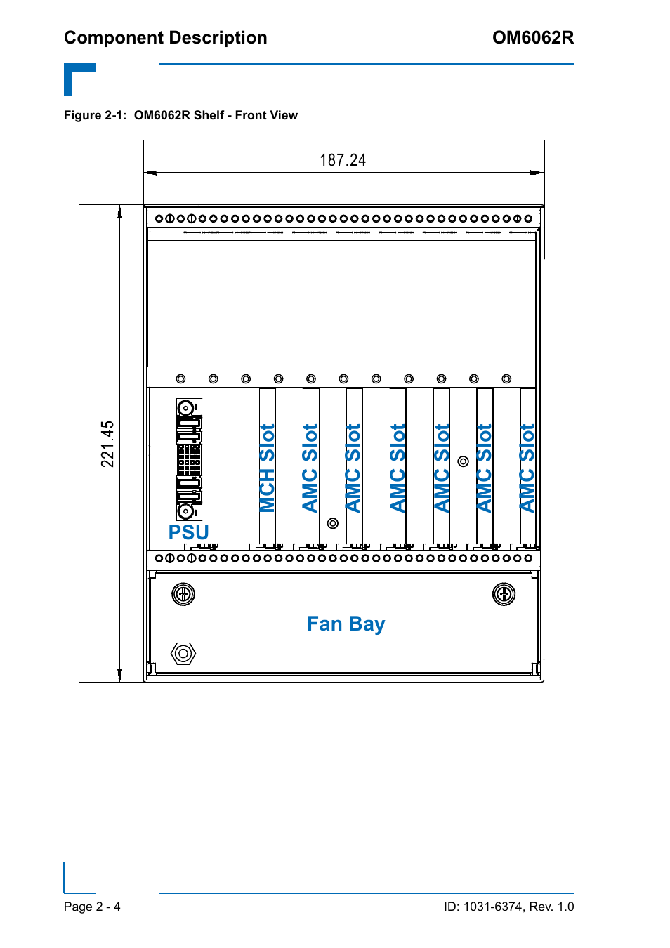 Om6062r shelf - front view - 4 | Kontron OM6062 User Manual | Page 26 / 46