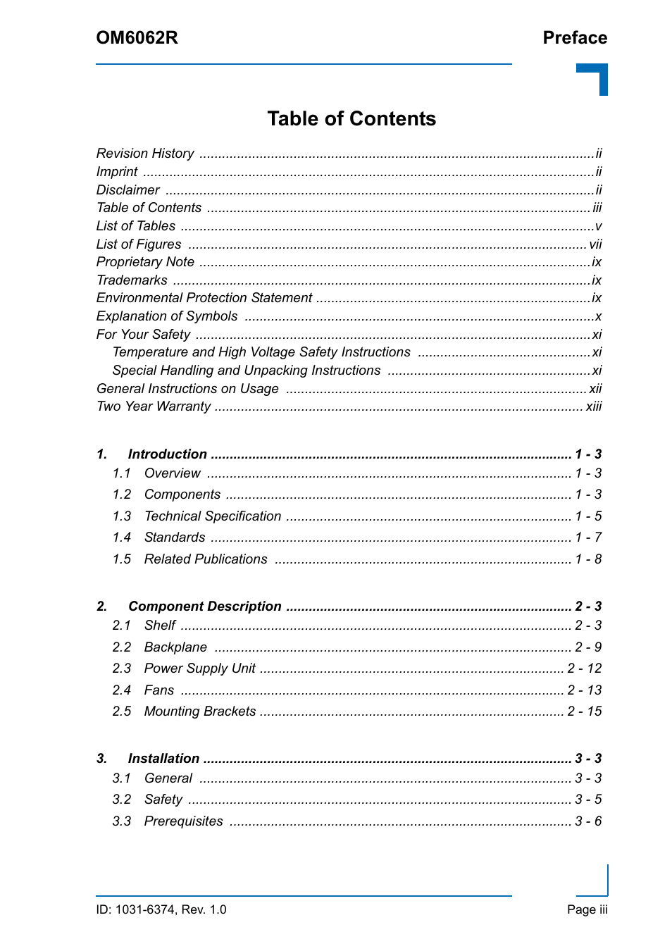 Kontron OM6062 User Manual | Page 3 / 46