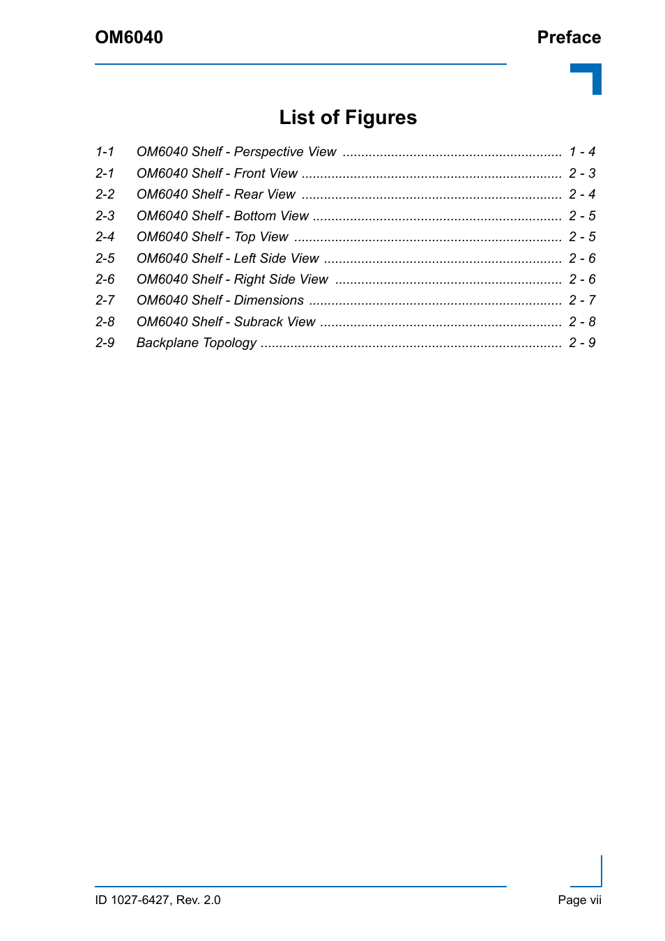 List of figures, Om6040 preface | Kontron OM6040 Compact User Manual | Page 7 / 38