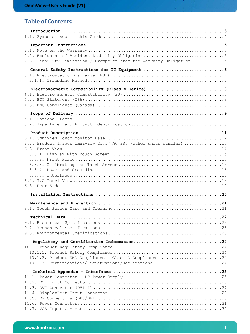 Kontron OmniView User Manual | Page 2 / 35