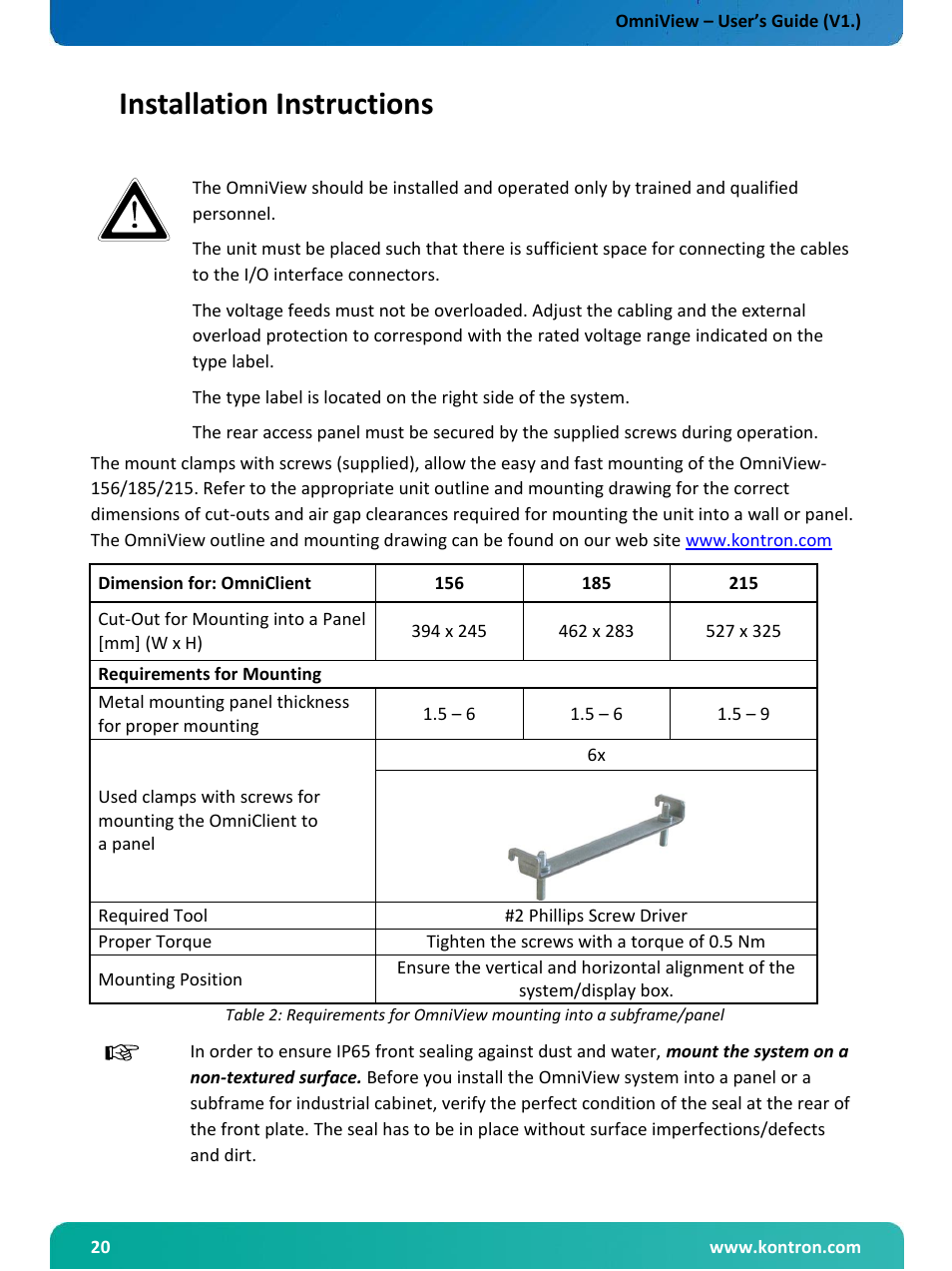 Installation instructions | Kontron OmniView User Manual | Page 21 / 35