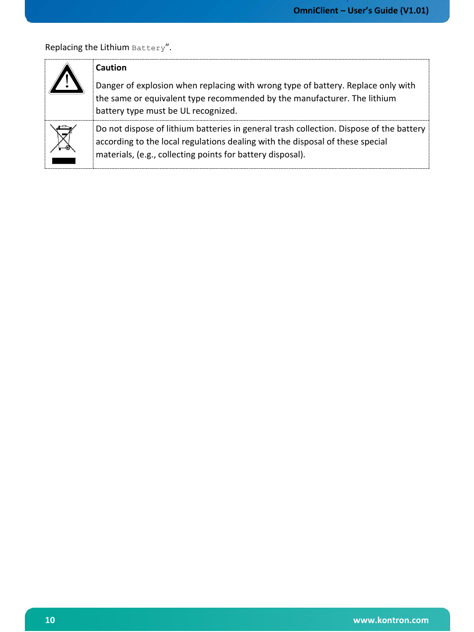 Kontron OmniClient User Manual | Page 11 / 54