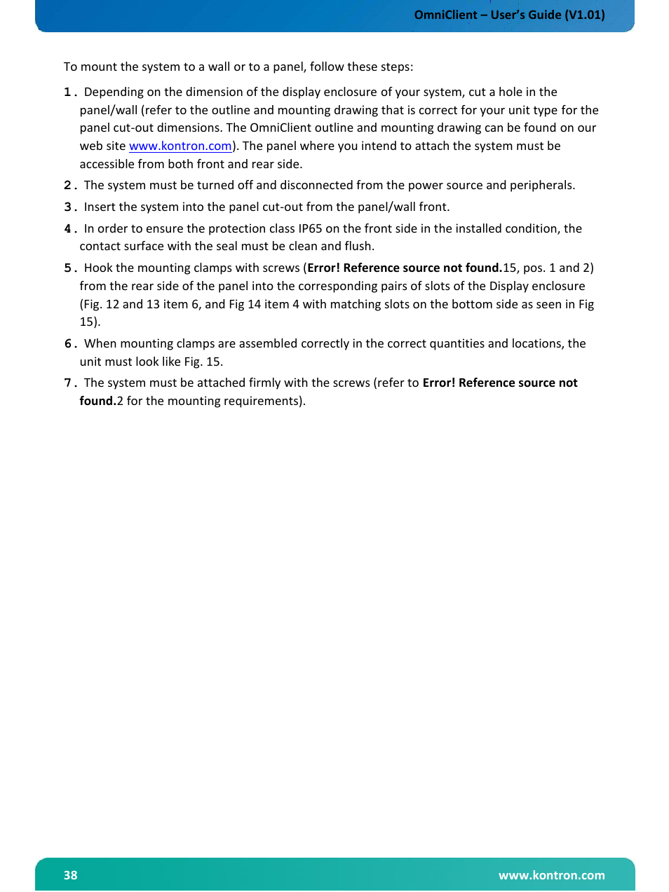 Operating system and hardware component drivers, Operating system and hardware component, Drivers | Kontron OmniClient User Manual | Page 39 / 54