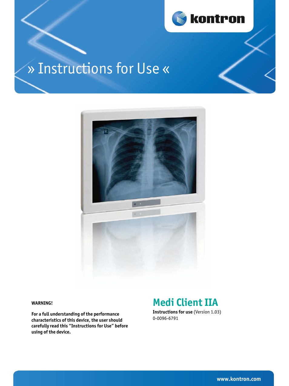 Kontron Medi Client IIA 104 (EOL) User Manual | 51 pages