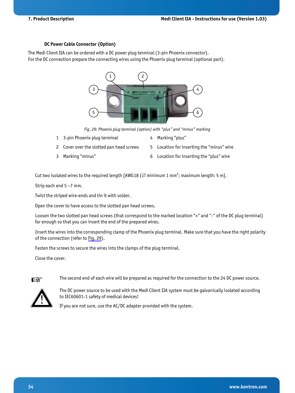 Kontron Medi Client IIA 104 (EOL) User Manual | Page 36 / 51