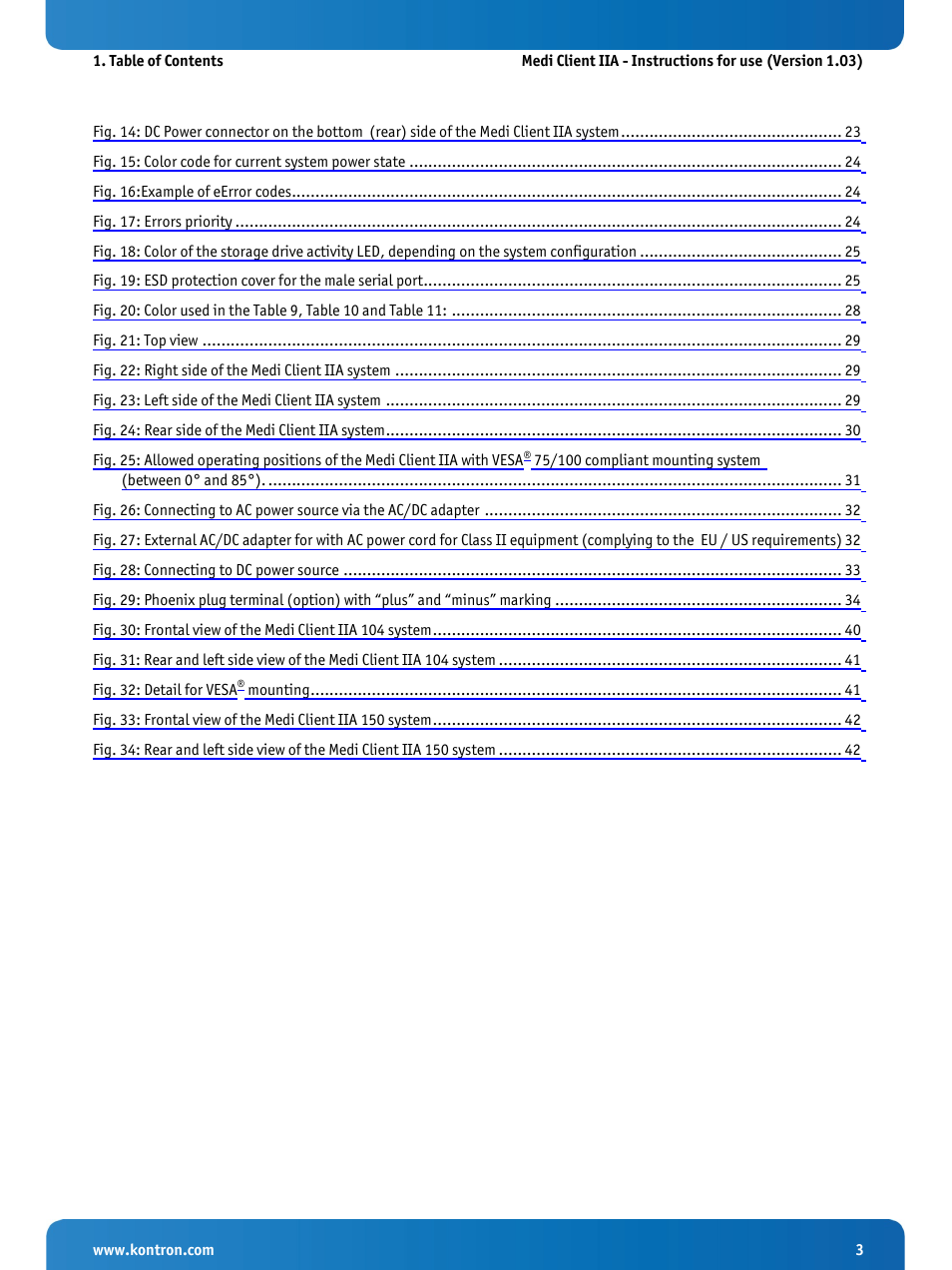 Kontron Medi Client IIA 104 (EOL) User Manual | Page 5 / 51