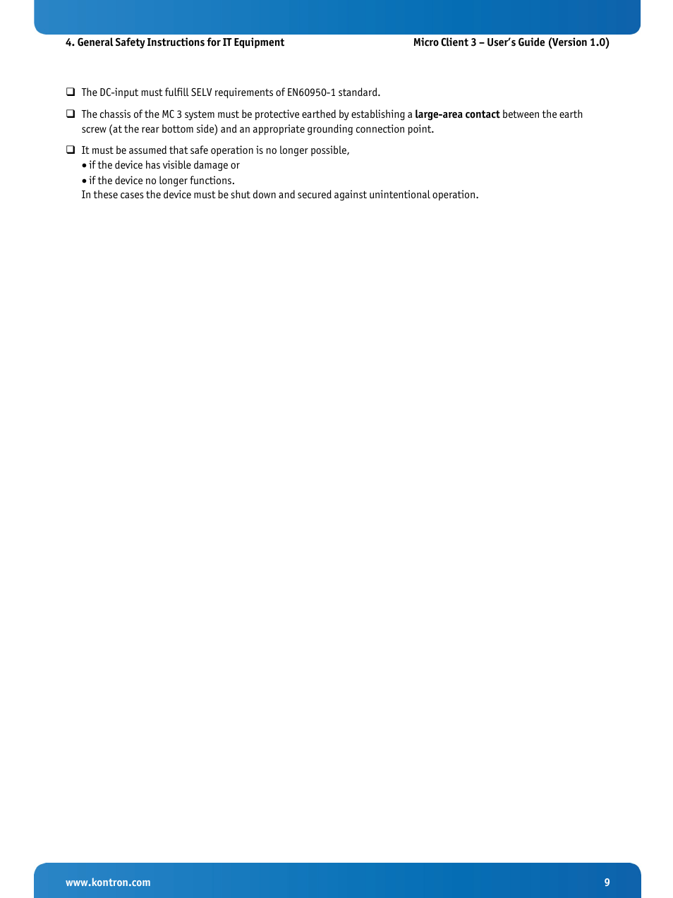 Kontron Micro Client 3 104 User Manual | Page 11 / 63
