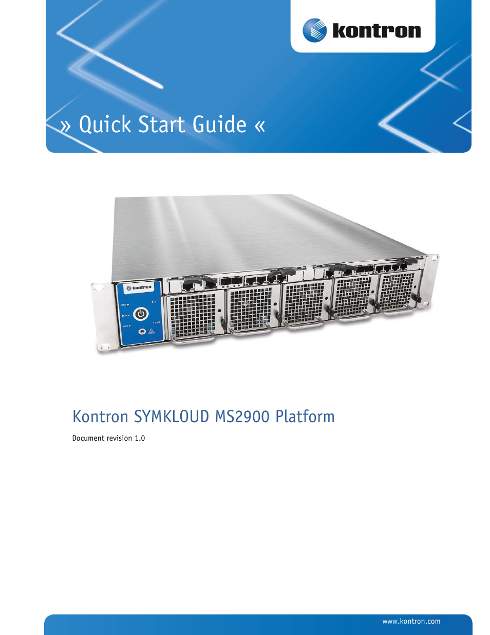 Kontron SYMKLOUD MS2900 Web User Manual | 36 pages