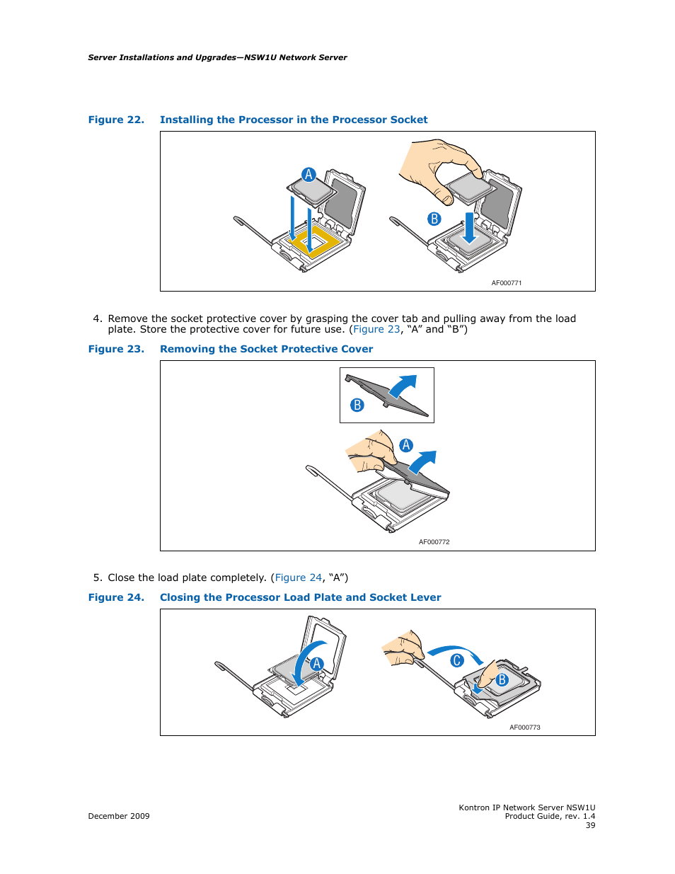 Figure 24, Figure 22, Ac b | Kontron NSW1U IP Network Server User Manual | Page 39 / 110