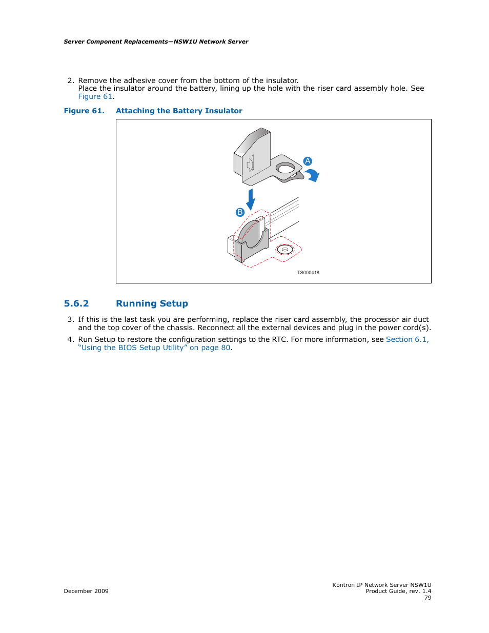 2 running setup, Running setup | Kontron NSW1U IP Network Server User Manual | Page 79 / 110