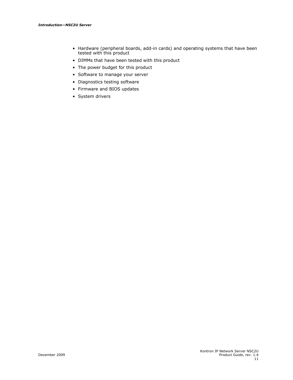 Kontron NSC2U IP Network Server User Manual | Page 11 / 152