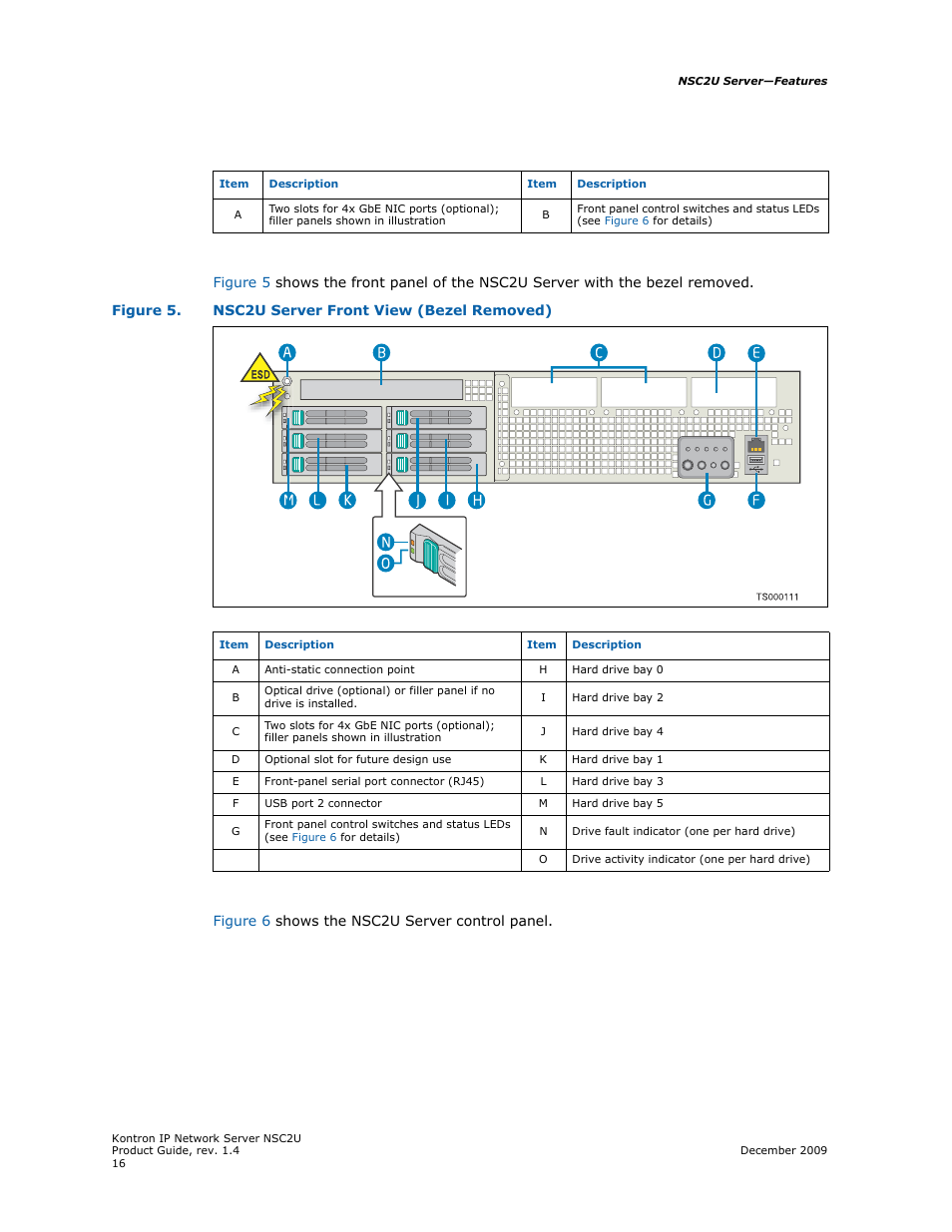 Figure 5. nsc2u server front view (bezel removed) | Kontron NSC2U IP Network Server User Manual | Page 16 / 152