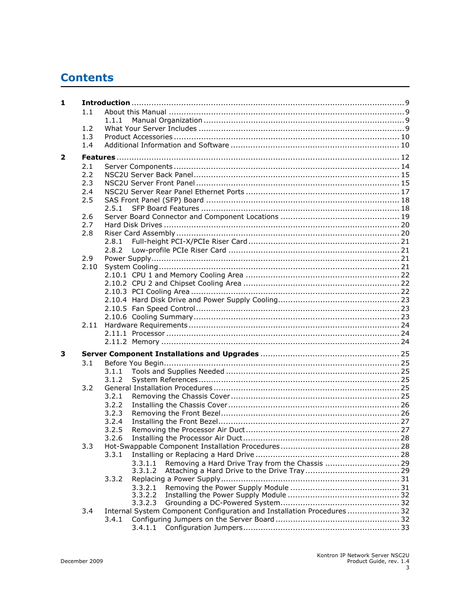 Kontron NSC2U IP Network Server User Manual | Page 3 / 152
