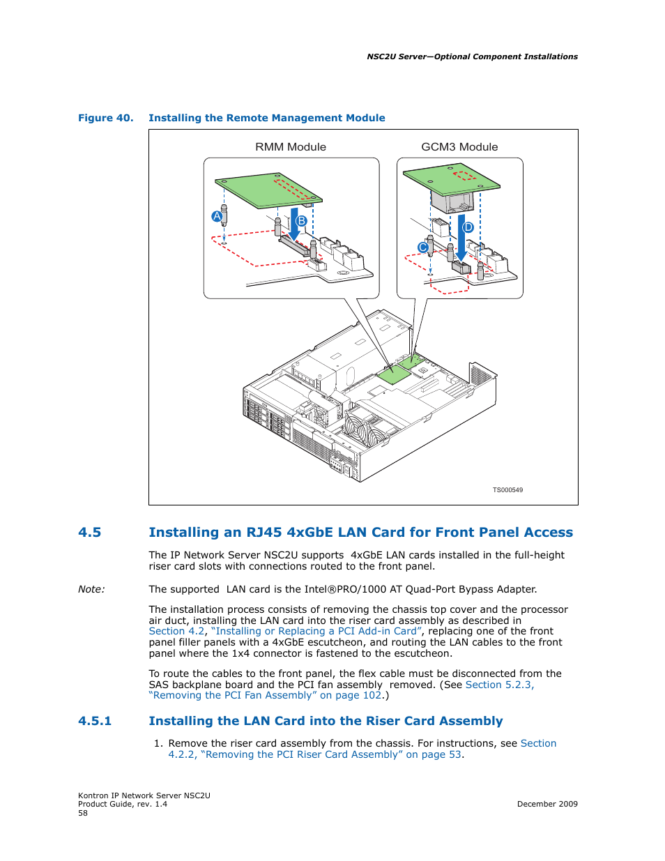 Board, Figure 40 | Kontron NSC2U IP Network Server User Manual | Page 58 / 152