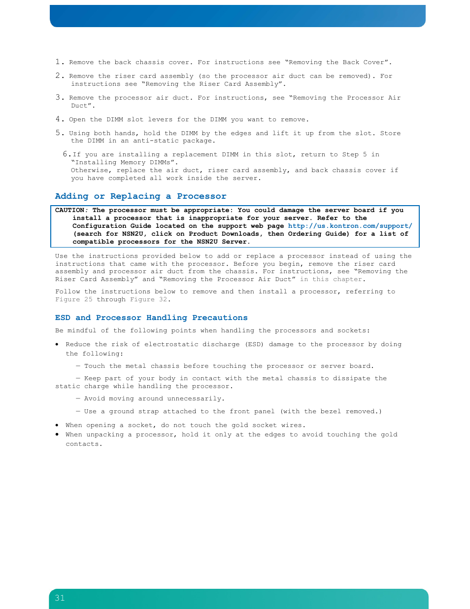 Kontron NSN2U IP Network Server User Manual | Page 32 / 103