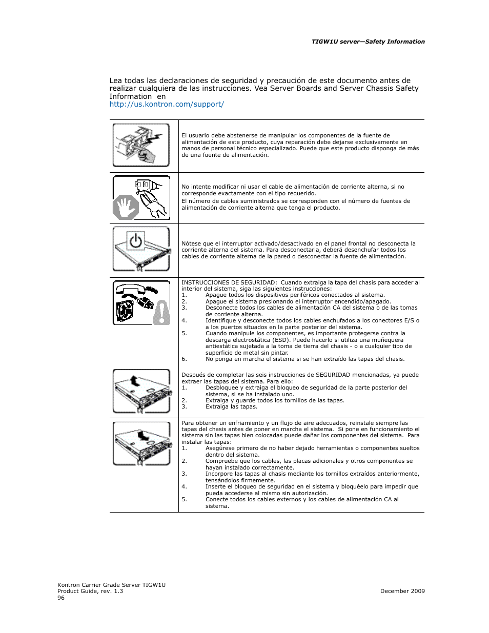 Kontron TIGW1U Carrier Grade Server User Manual | Page 96 / 104