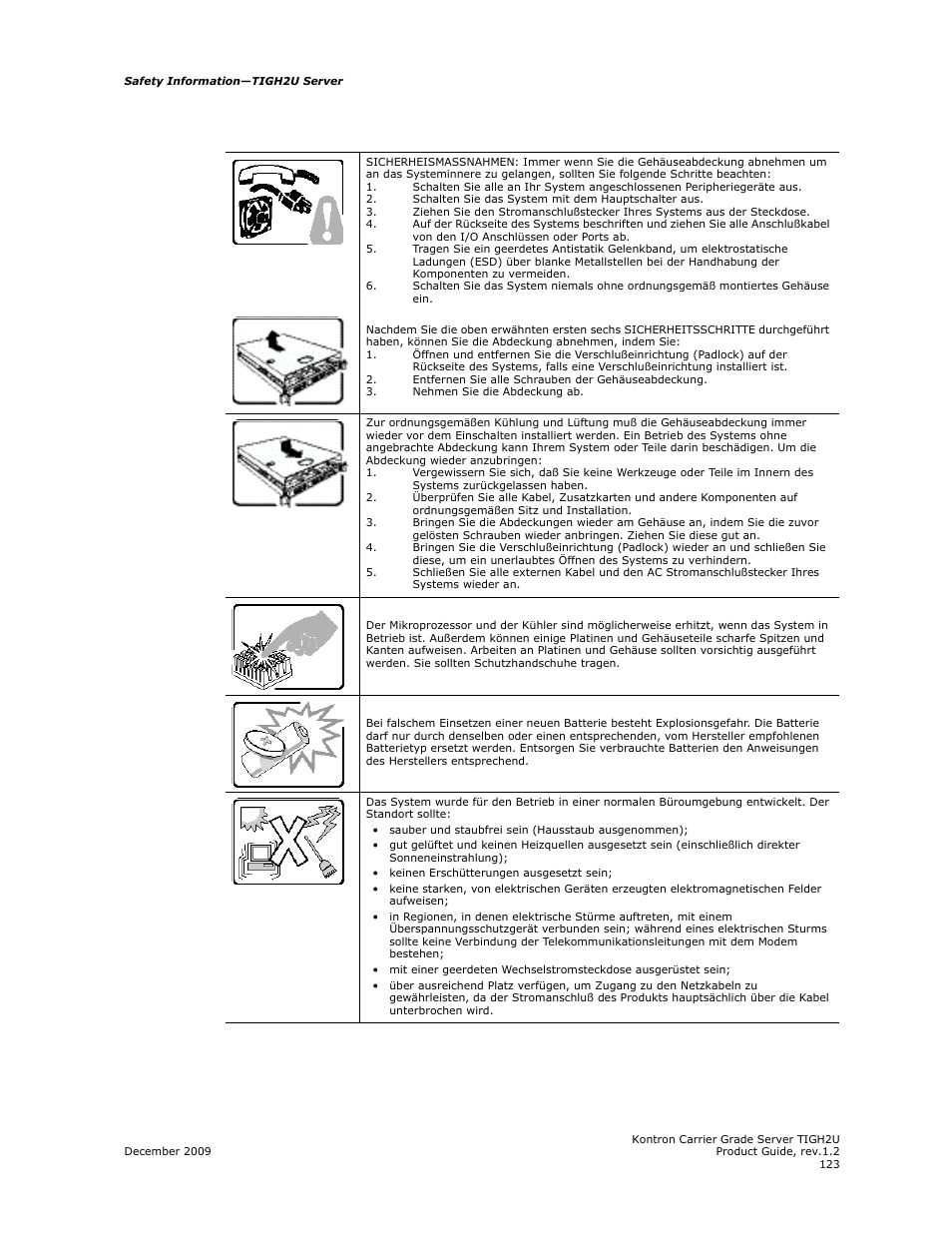 Kontron TIGH2U Carrier Grade Server User Manual | Page 123 / 132