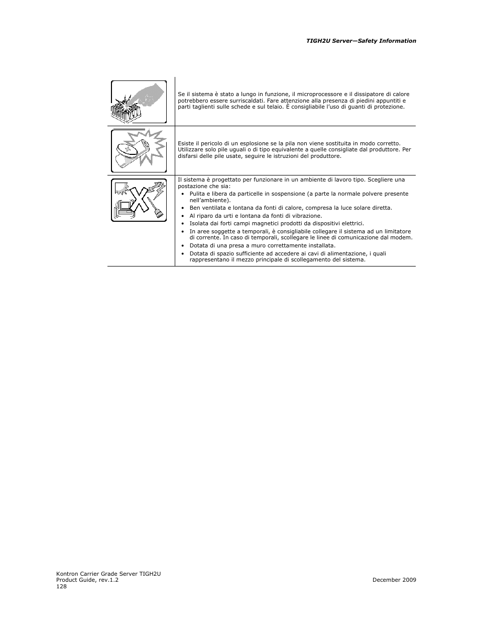 Kontron TIGH2U Carrier Grade Server User Manual | Page 128 / 132