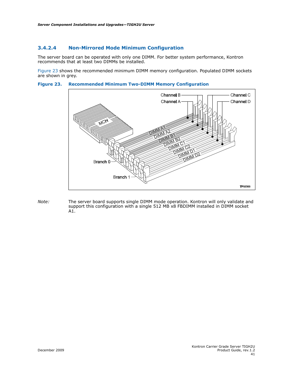 4 non-mirrored mode minimum configuration, Non-mirrored mode minimum configuration | Kontron TIGH2U Carrier Grade Server User Manual | Page 41 / 132