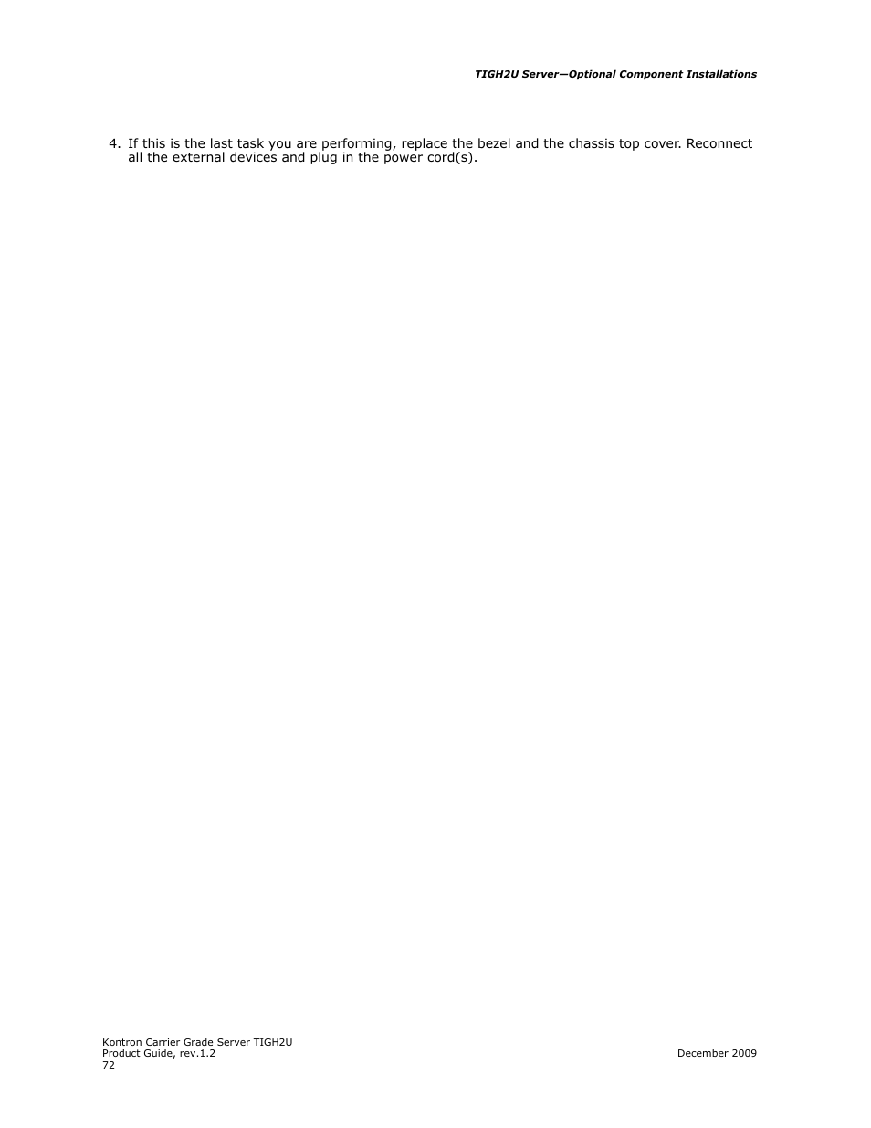 Kontron TIGH2U Carrier Grade Server User Manual | Page 72 / 132
