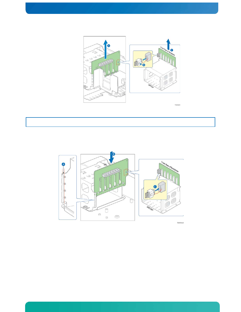 Installing the new sas/sata backplane board | Kontron CG2100 Carrier Grade Server User Manual | Page 77 / 110