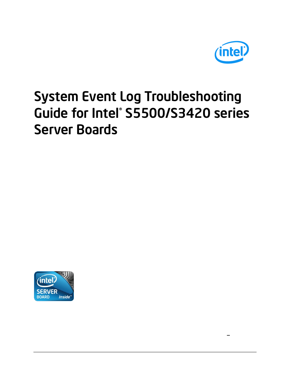 Kontron S5500 SEL Troubleshooting User Manual | 114 pages