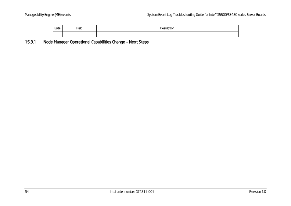 Node manager operational capabilities change, Next steps | Kontron S5500 SEL Troubleshooting User Manual | Page 103 / 114