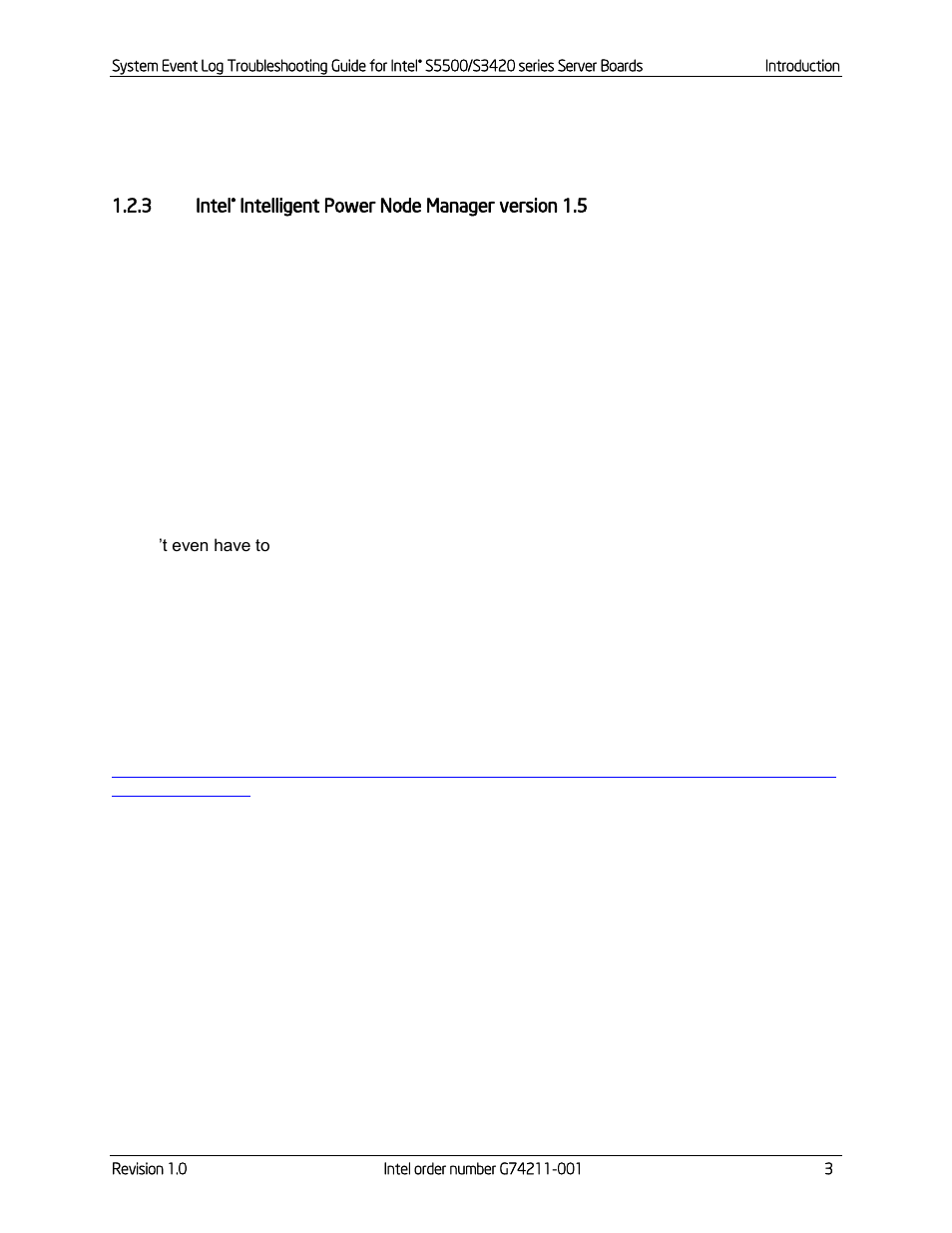 Intel, Intelligent power node manager version 1.5 | Kontron S5500 SEL Troubleshooting User Manual | Page 12 / 114