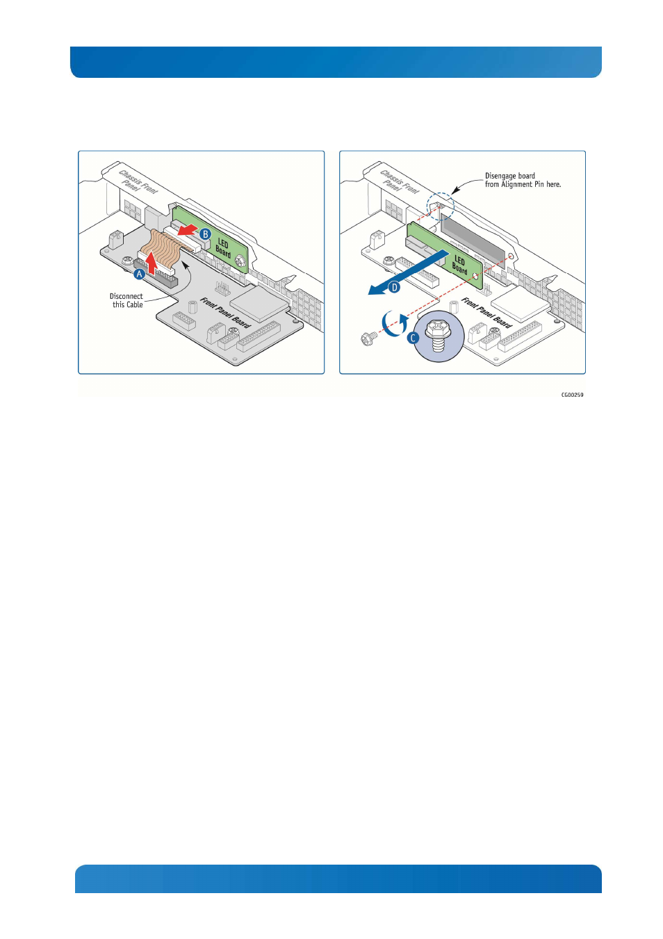 5 replacing the telco alarms module (tam) | Kontron CG1200 Carrier Grade Server User Manual | Page 74 / 121
