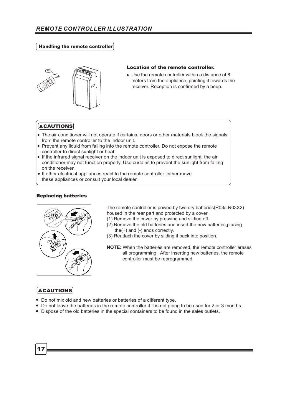 Remote controller illustration | Brada Appliances MPN1-08CR User Manual | Page 18 / 24
