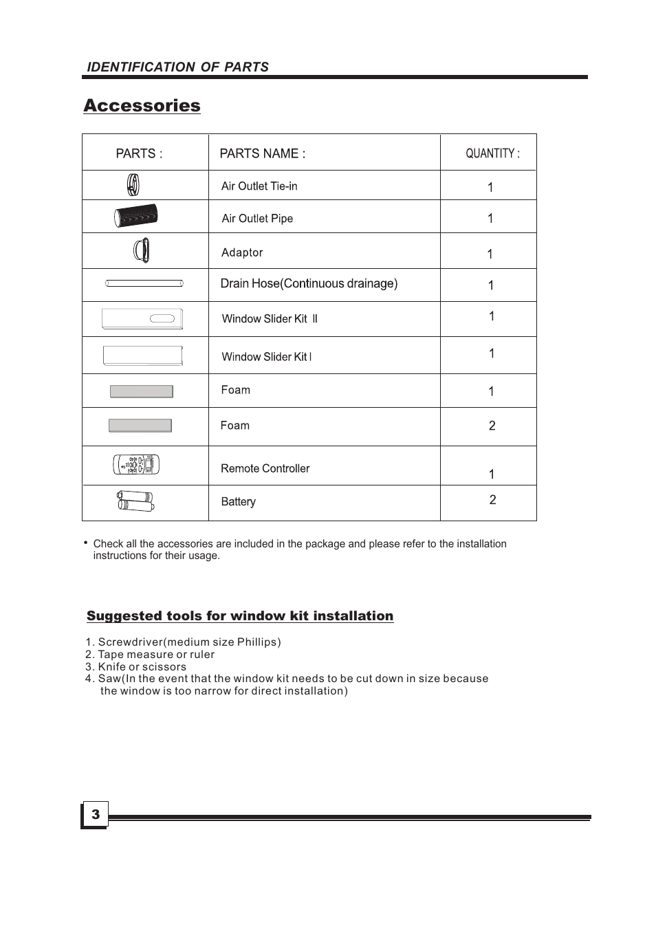 Accessories | Brada Appliances MPN1-08CR User Manual | Page 4 / 24