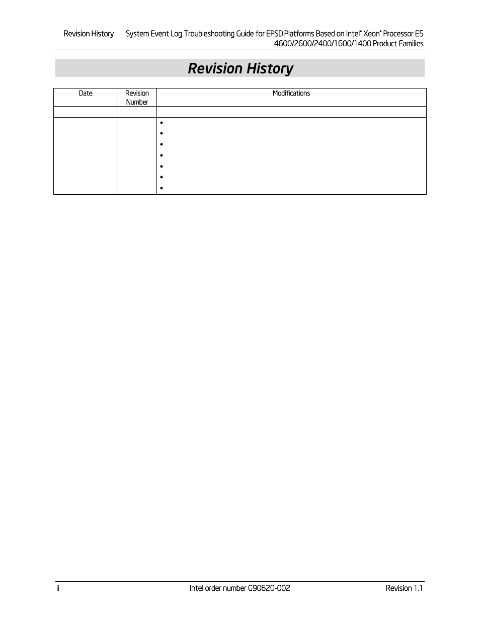 Revision history | Kontron S4600 SEL Troubleshooting User Manual | Page 2 / 141