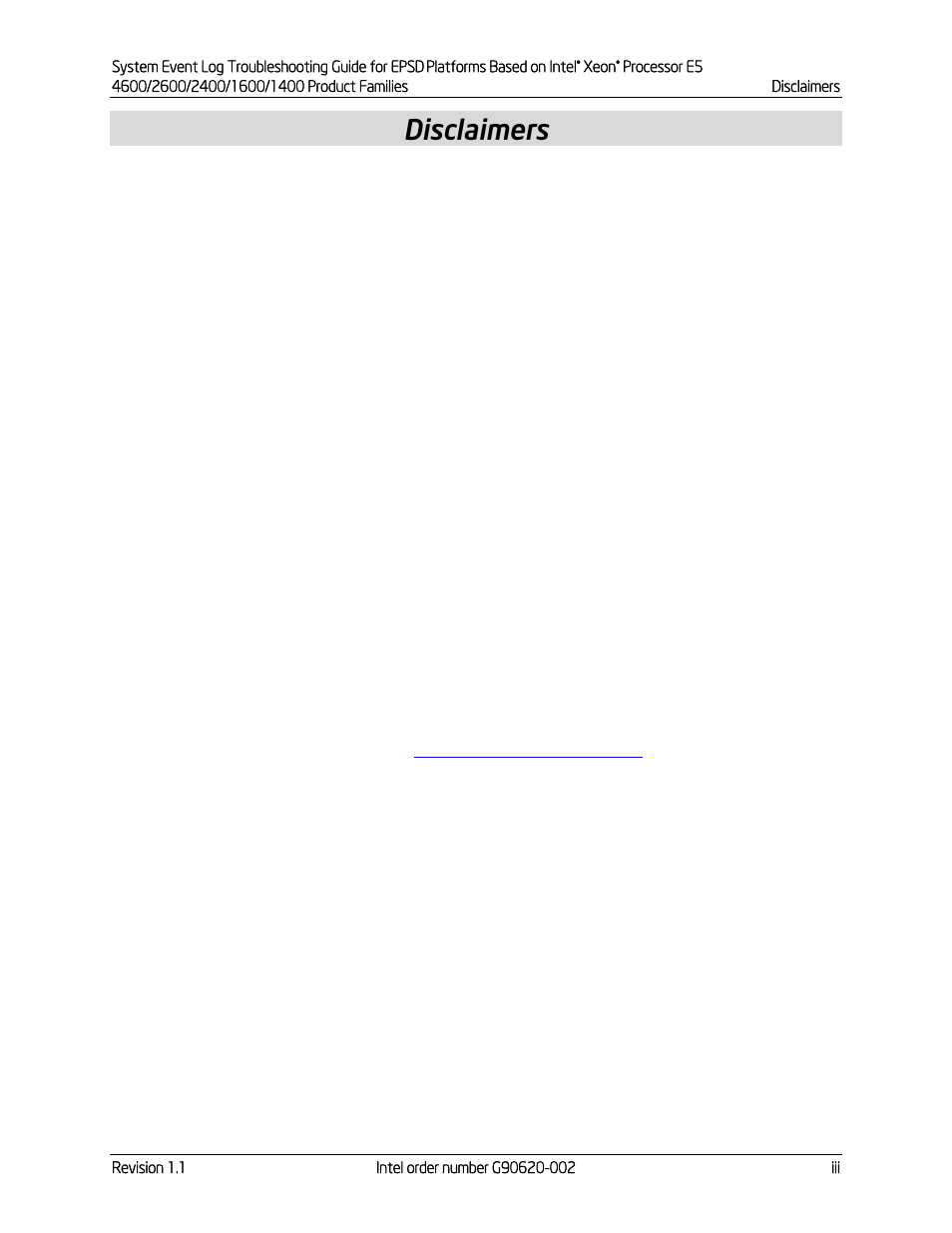 Disclaimers | Kontron S4600 SEL Troubleshooting User Manual | Page 3 / 141