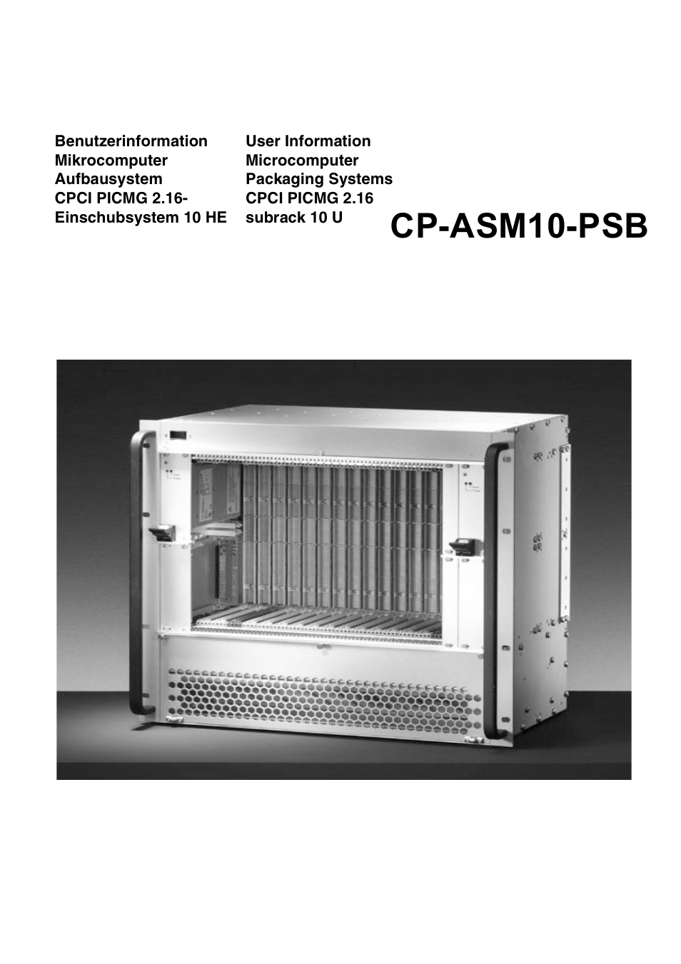 Kontron CP-ASM10-PSB User Manual | 10 pages