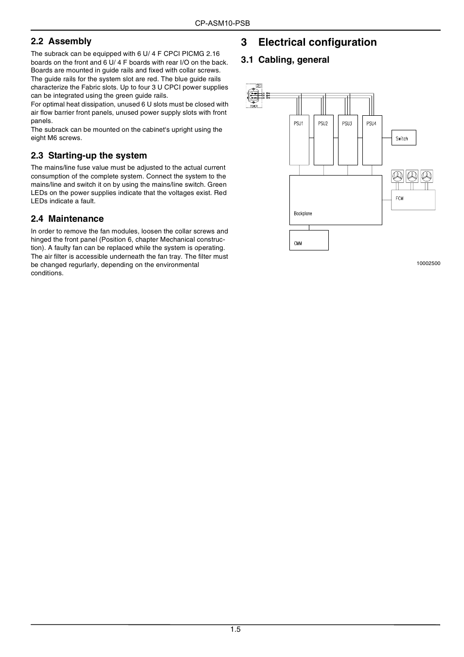 3 electrical configuration | Kontron CP-ASM10-PSB User Manual | Page 5 / 10
