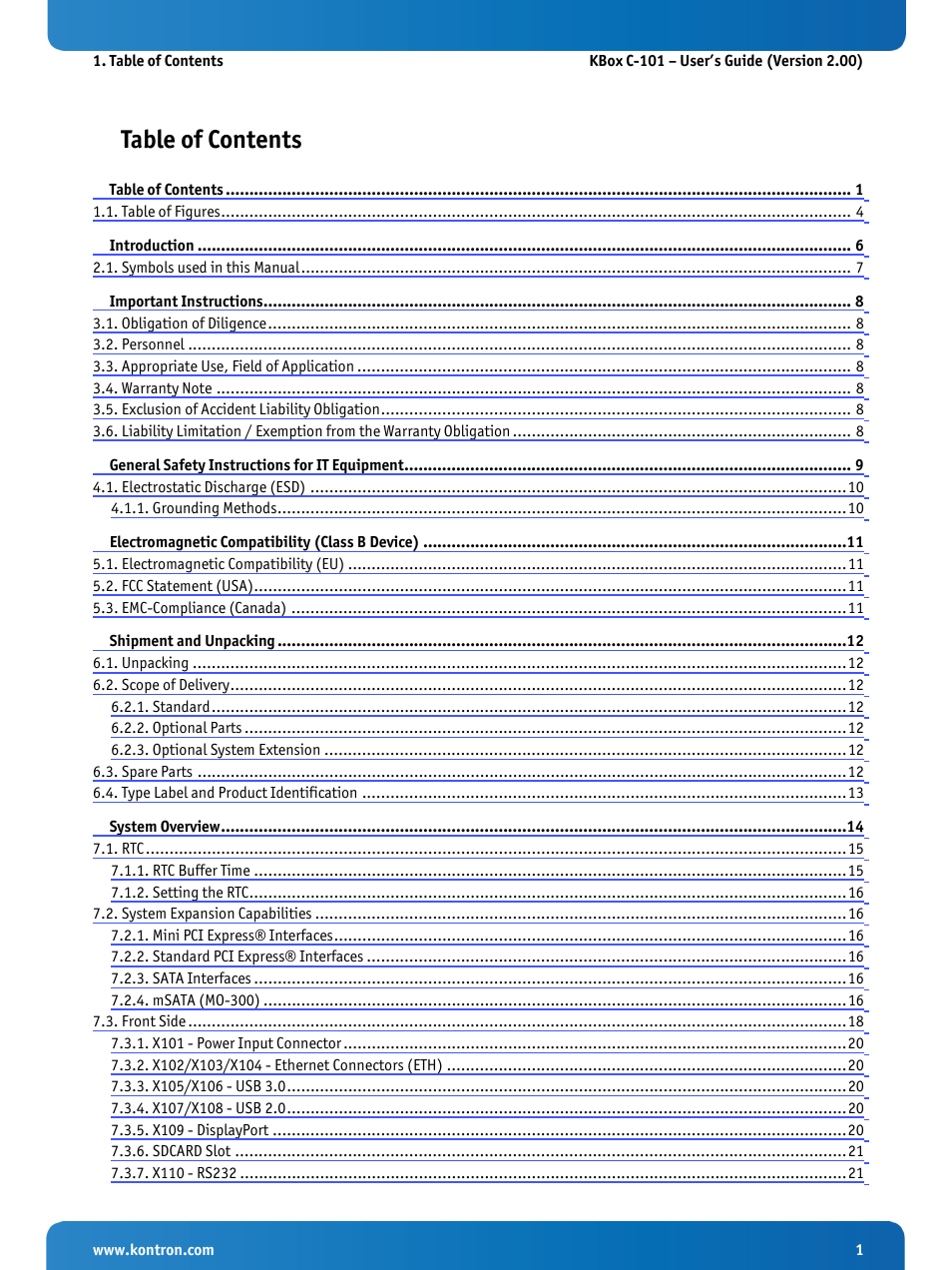 Kontron KBox C-101 User Manual | Page 3 / 71