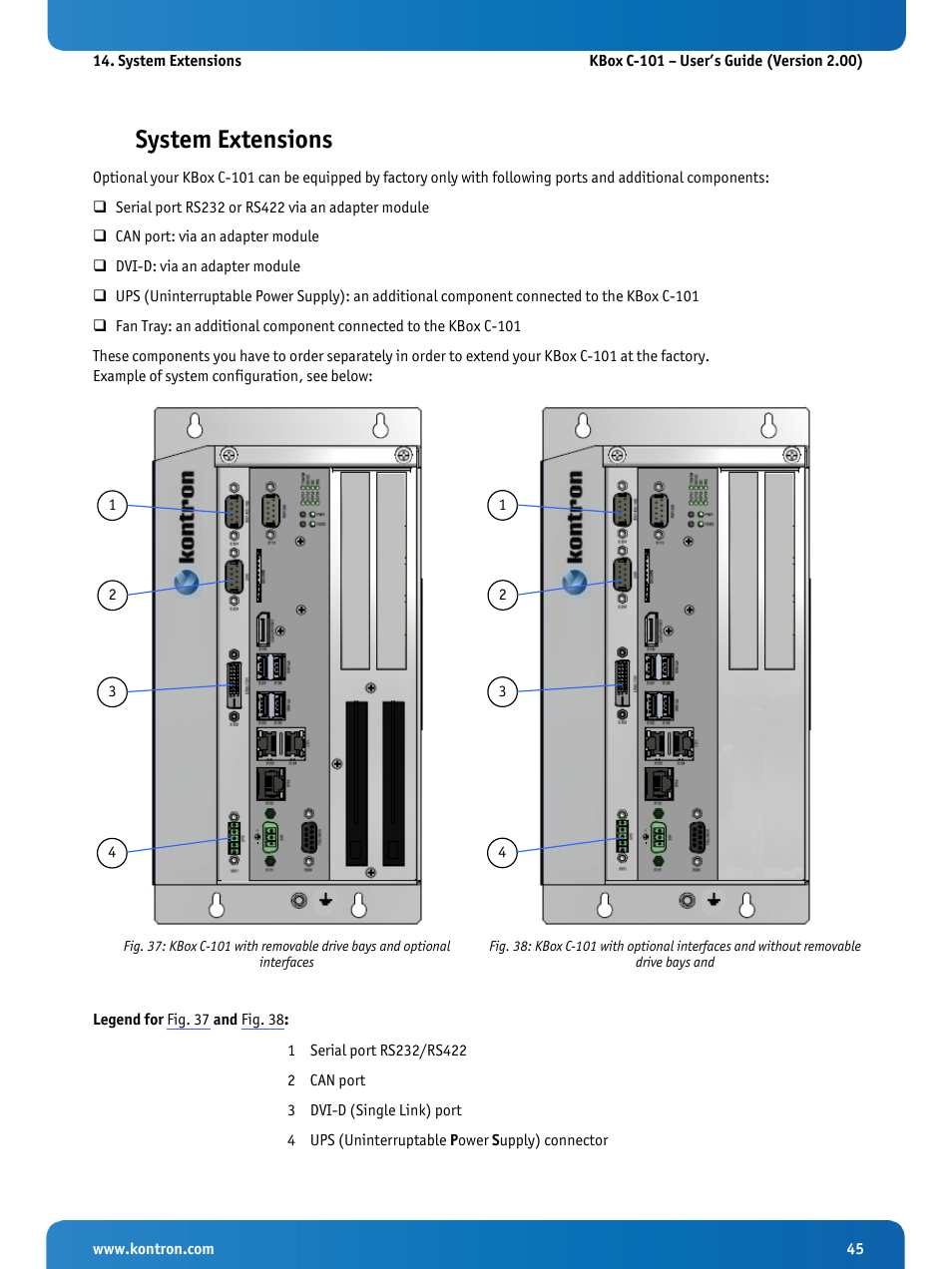System extensions | Kontron KBox C-101 User Manual | Page 47 / 71