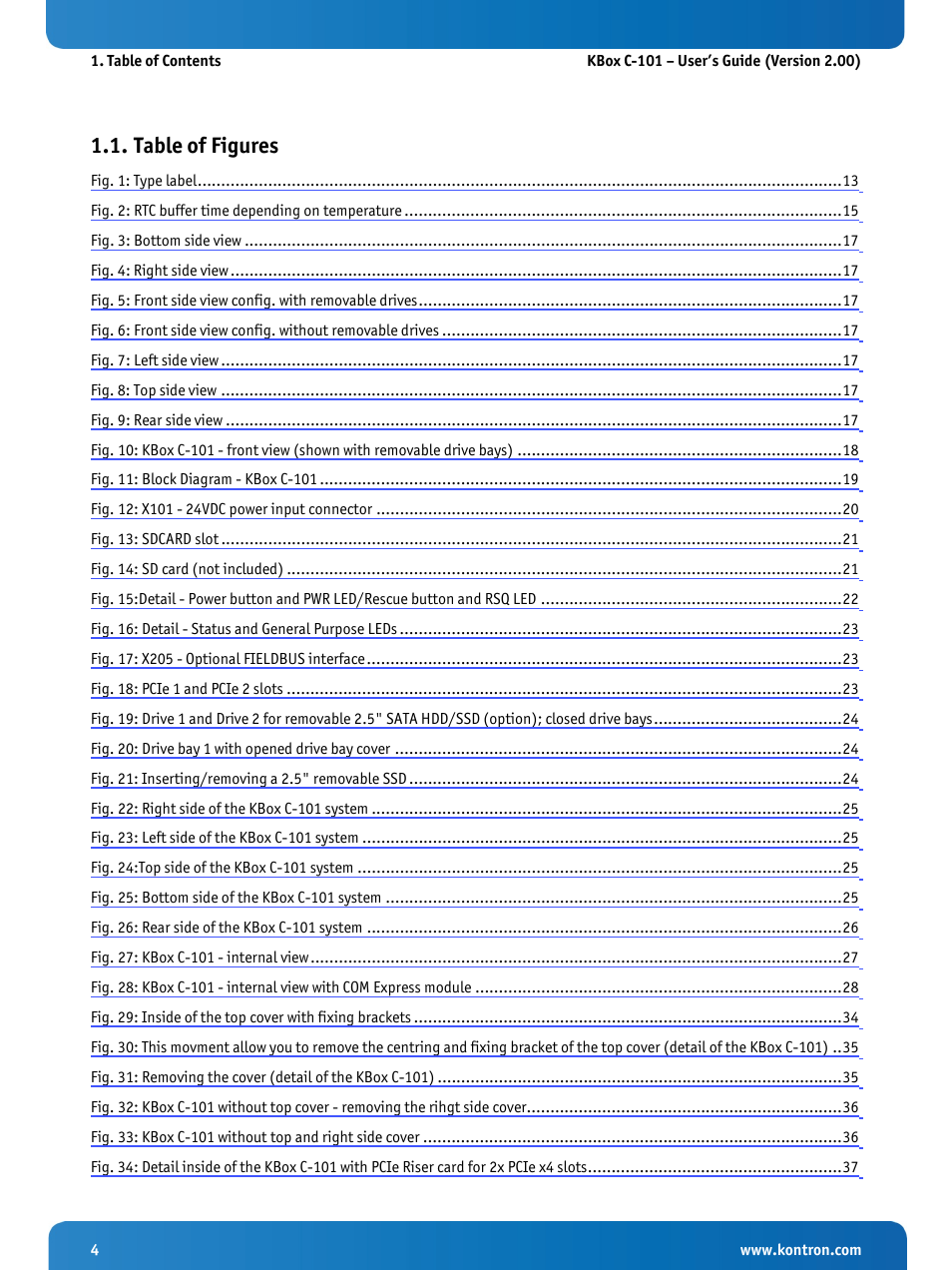 Table of figures | Kontron KBox C-101 User Manual | Page 6 / 71