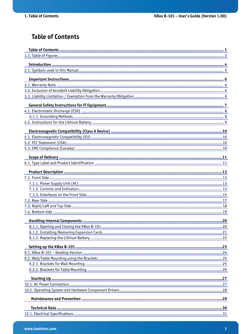 Kontron KBox B-101 Configuration Guide User Manual | Page 3 / 40