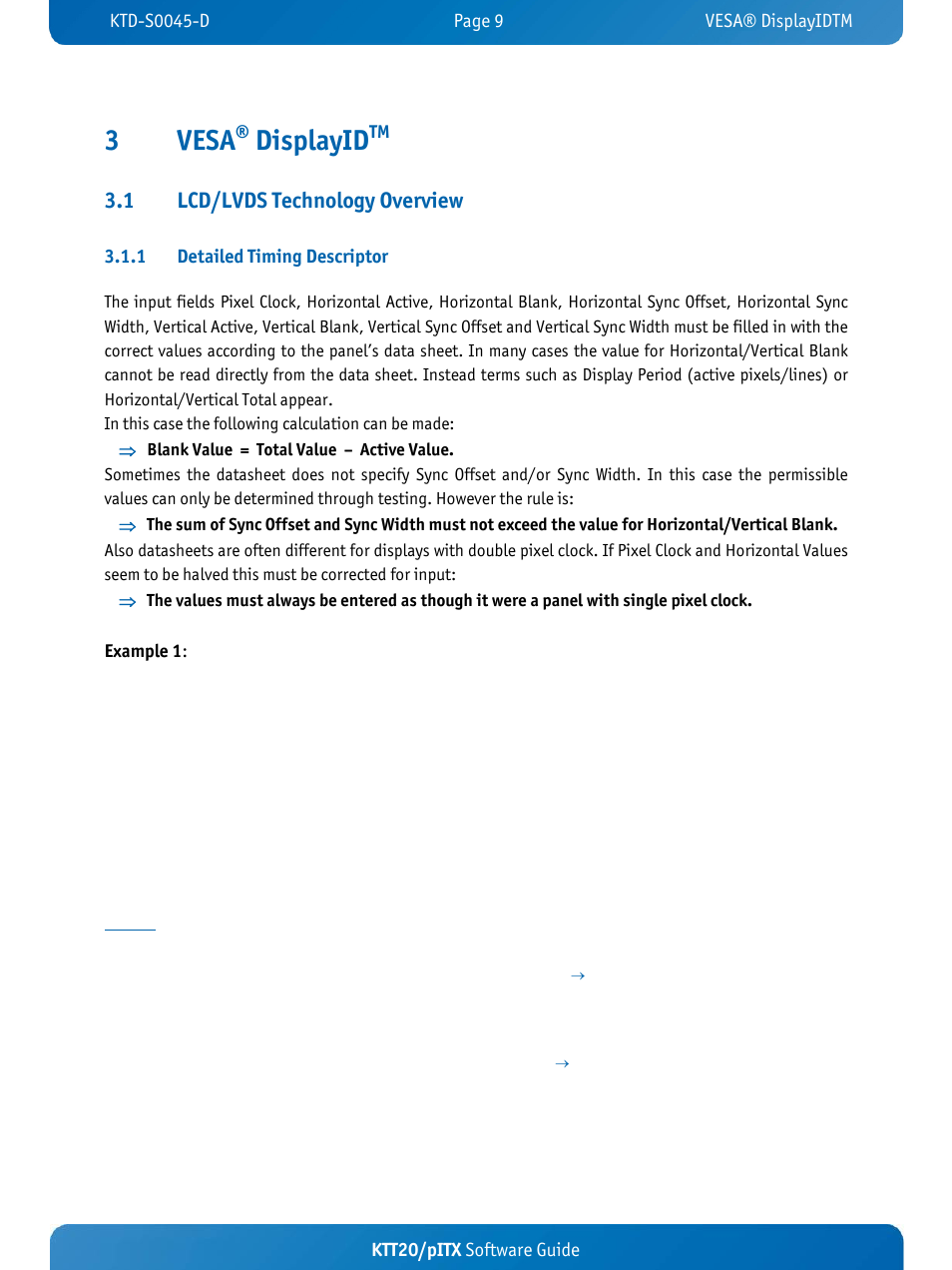 3vesa, Displayid, 1 lcd/lvds technology overview | Ktt20/pitx software guide, 1 detailed timing descriptor | Kontron KTT20-pITX User Manual | Page 13 / 56