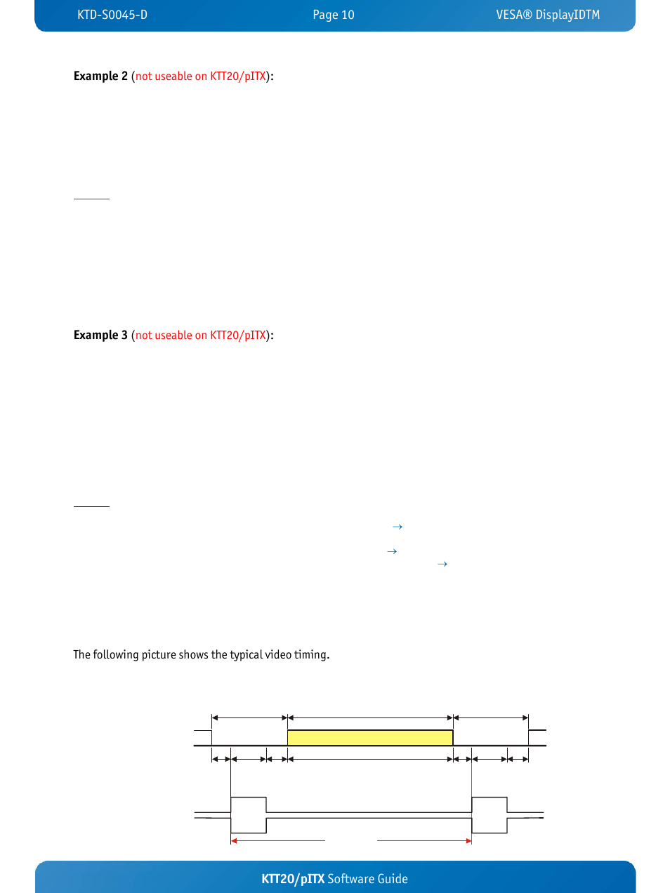 Timing parameter definitions, Ktt20/pitx software guide, Example 2 | Example 3 | Kontron KTT20-pITX User Manual | Page 14 / 56