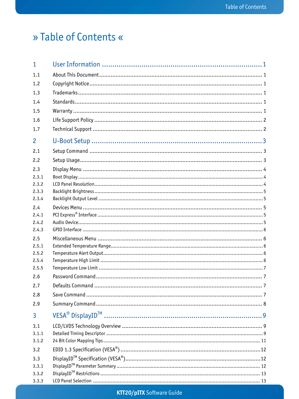 Kontron KTT20-pITX User Manual | Page 2 / 56