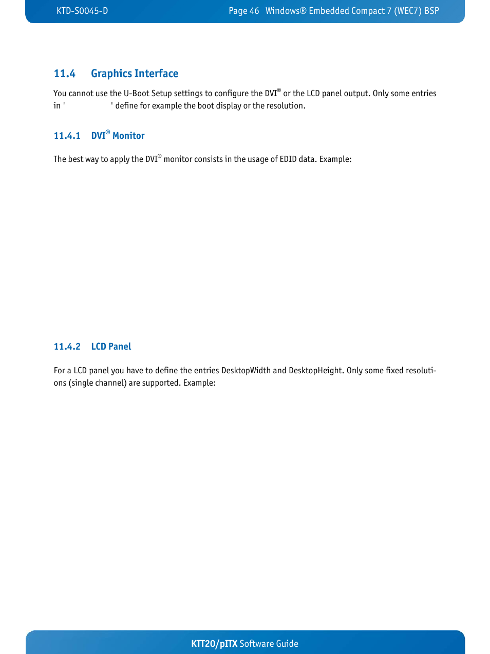 4 graphics interface, Ktt20/pitx software guide, 1 dvi | Monitor, 2 lcd panel | Kontron KTT20-pITX User Manual | Page 50 / 56