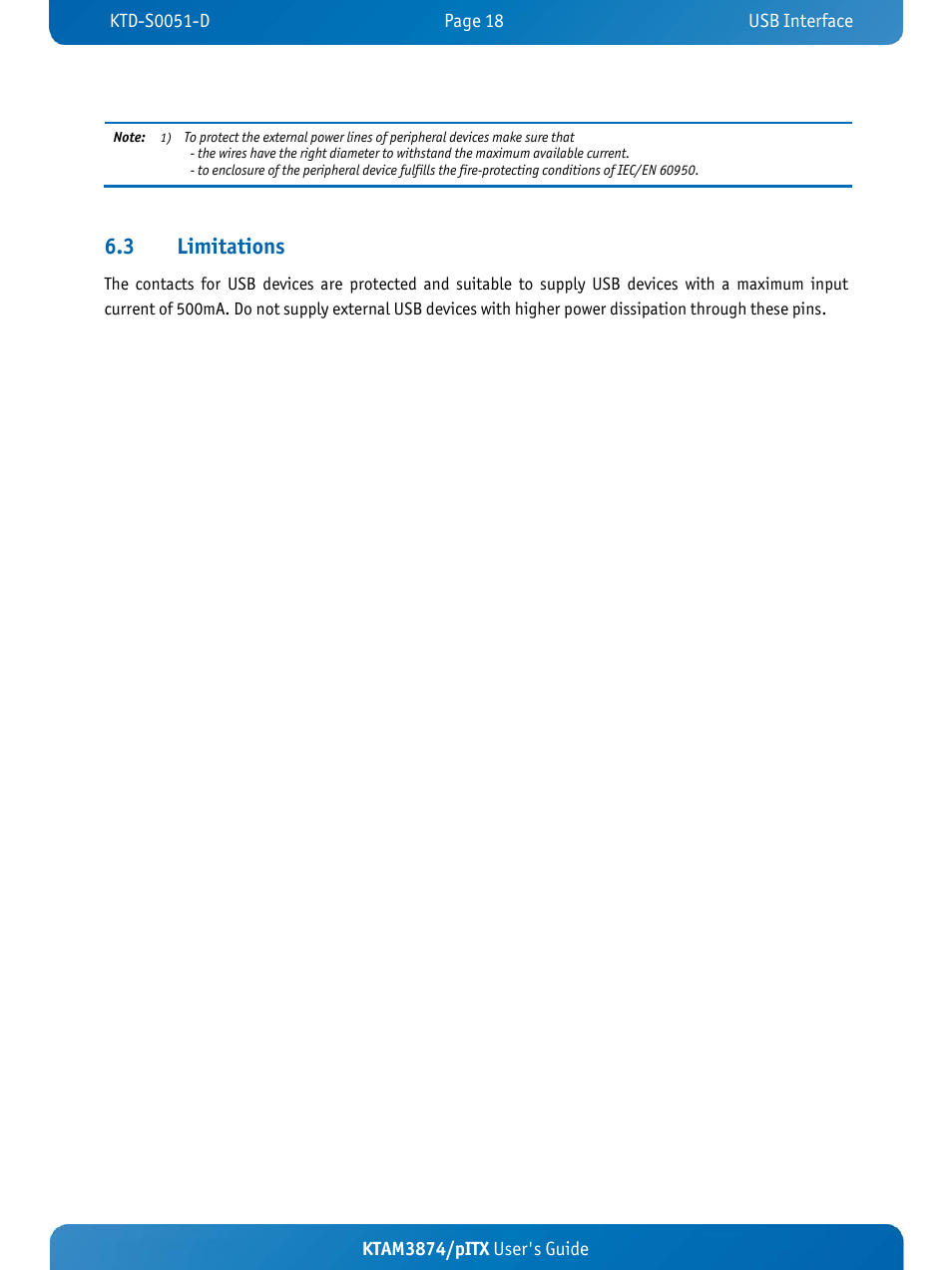 3 limitations | Kontron KTAM3874-pITX User Manual | Page 22 / 55