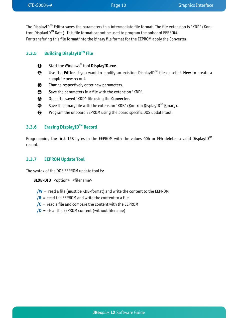 Kontron JRexplus-LX User Manual | Page 13 / 35